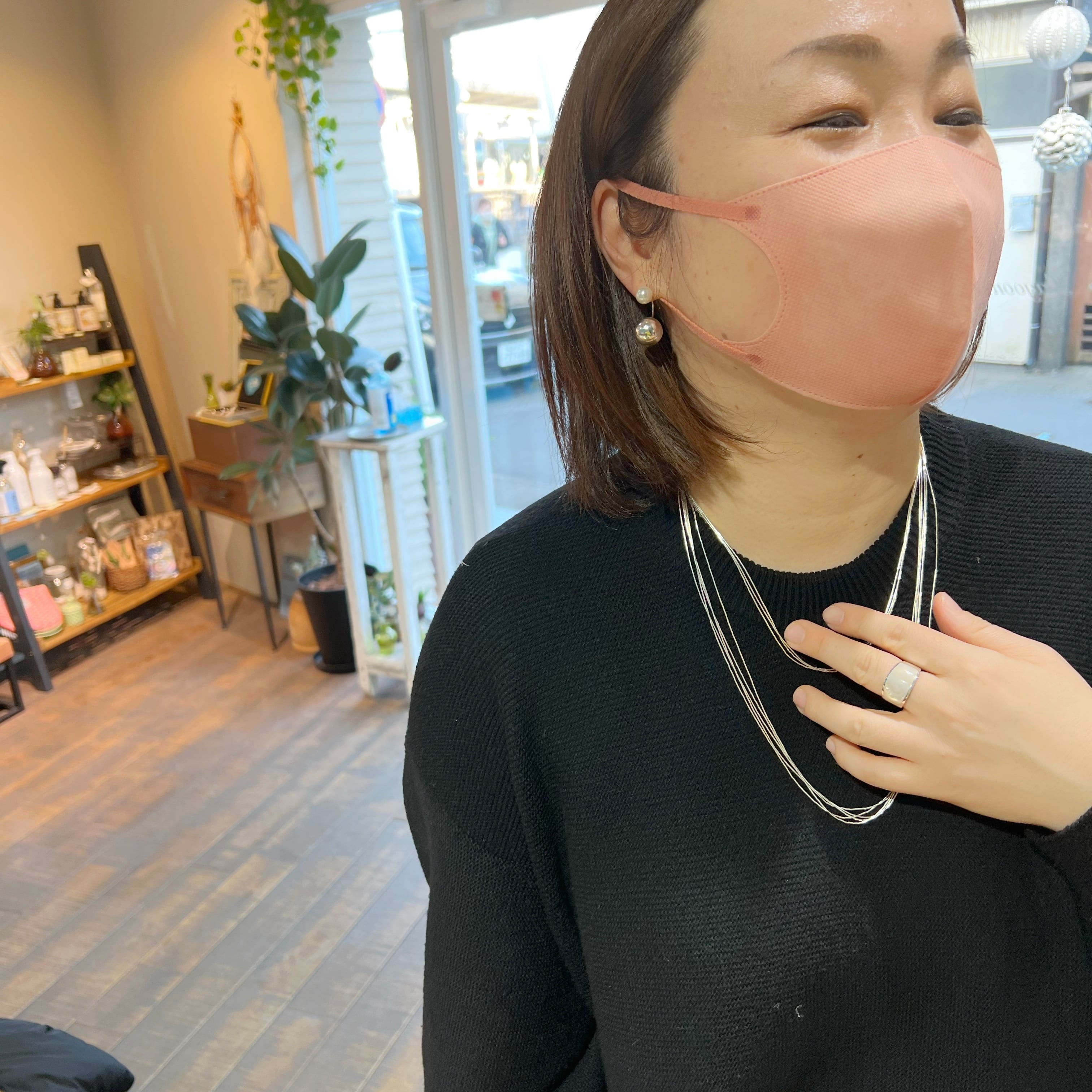 再入荷】リキッド シルバー ネックレス 3連 45cm+5cm《Indian Jewelry