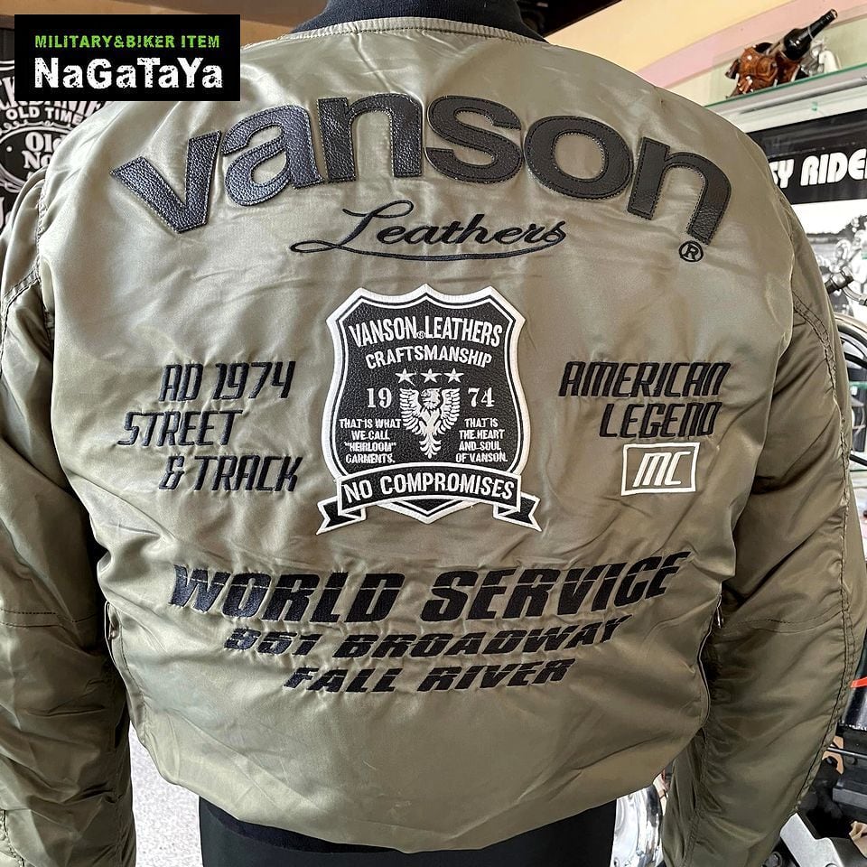 バンソン VANSON MA-1 3シーズン対応 ウインターナイロンジャケット プロテクター付 VS22108W モーターサイクルウエア ライダー  BIKER
