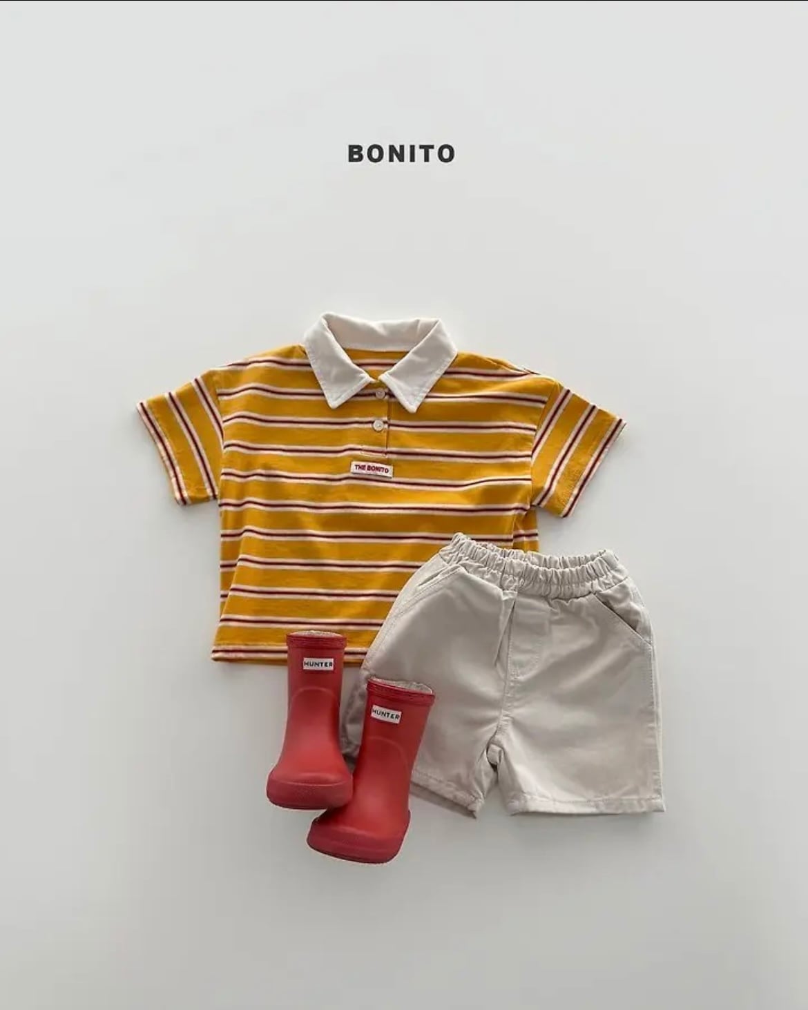 ストライプコッラーレT/BONITO