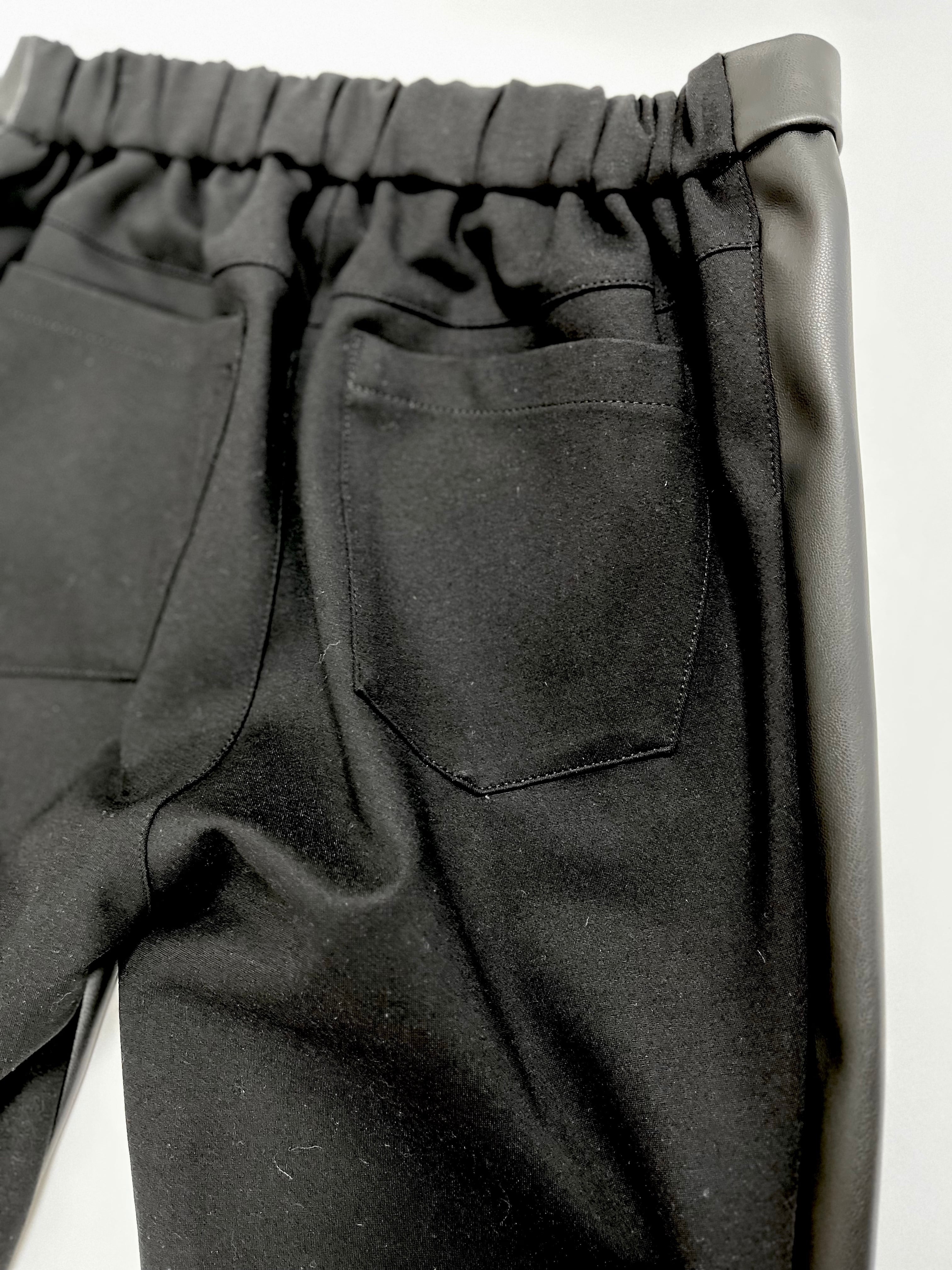 【日本製】【リクエスト追加】エコレザーハイブリッドパンツ