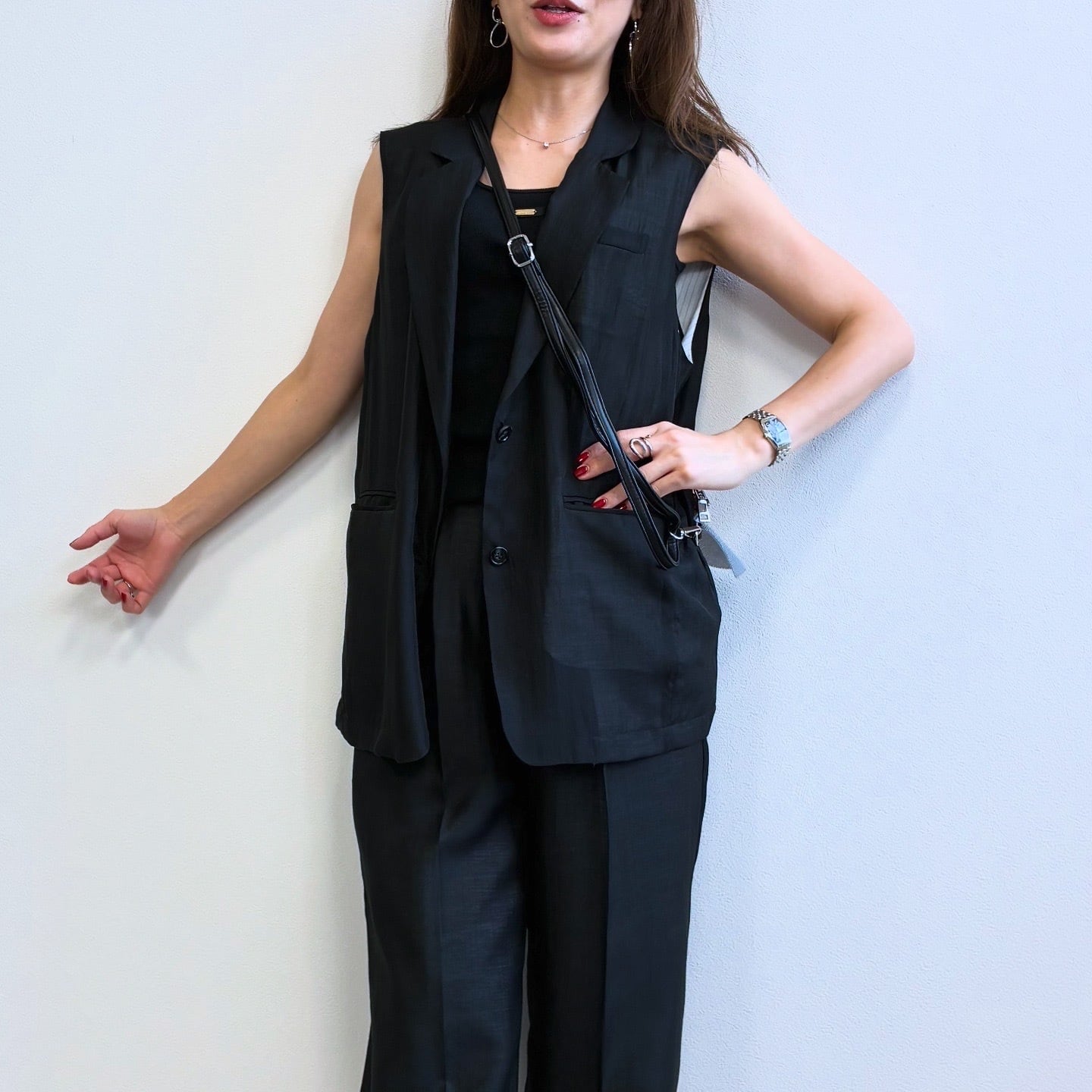 新品未使用ミカーレミカーレMICALLEMICALLE ストラッププリーツシャツ MICALLE MICALLE - 新品未使用ミカーレミカーレMICALLEMICALLE