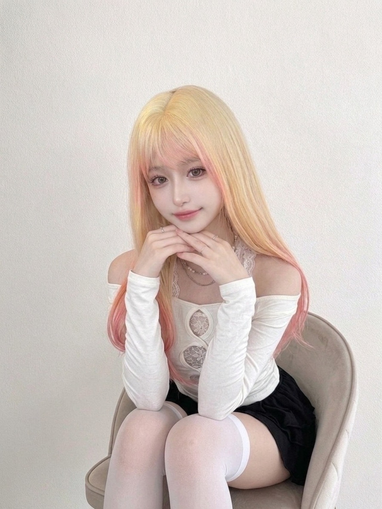 Basic - Peach Veil Blonde【商品番号 1023】