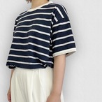 【ユニセックス】オーバーサイズ ボーダーTシャツ｜ネイビー×ホワイト｜サムネイル4