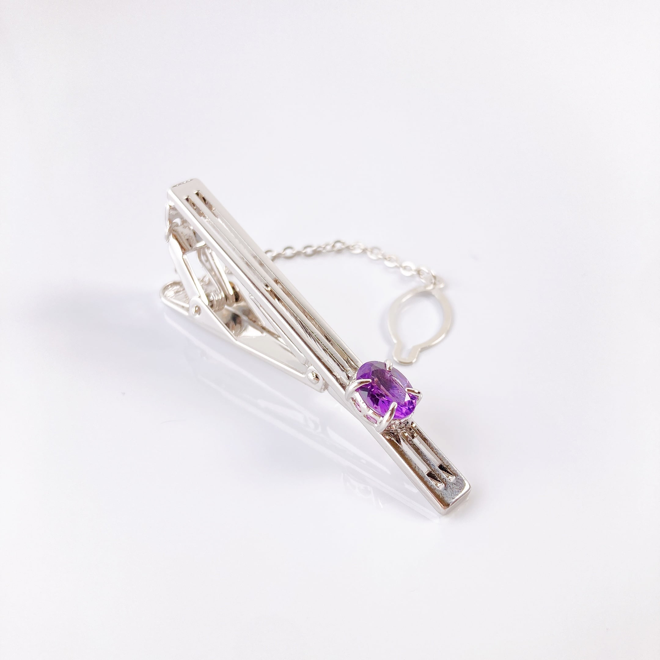 貴紳 ネクタイピン - 天然石┊アメジスト/紫水晶 | cristal
