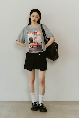 【Knuth Marf】vintage print T shirt/gray