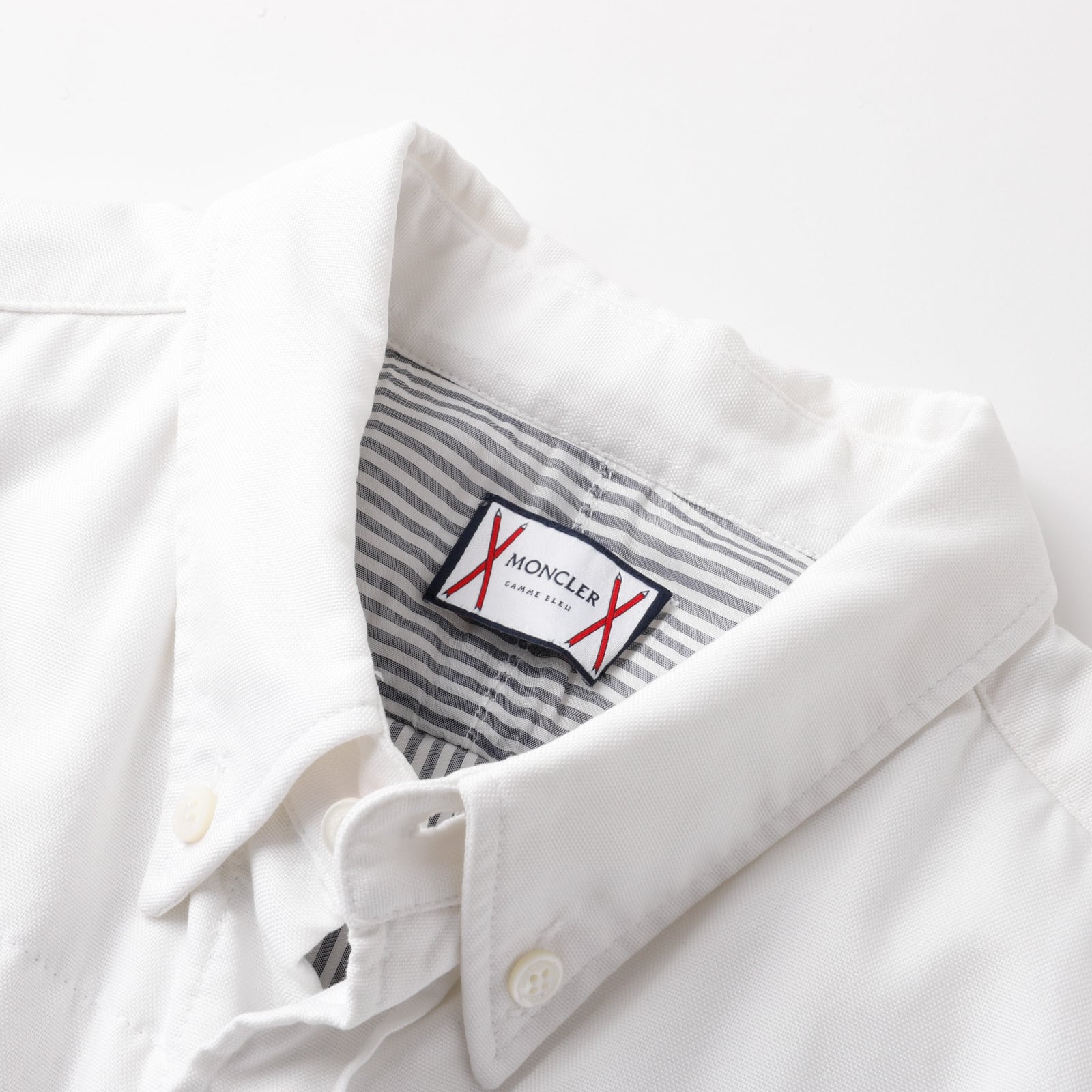 美品】MONCLER GAMME BLEU Down jacket B.D oxford shirt Made in