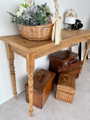 BESPOKE reclaimed oak console table