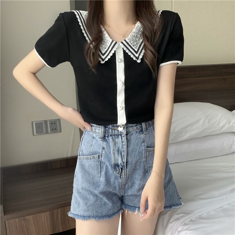 サマートップス ショートカラーTシャツ 夏物 YY-ファッション92138288366