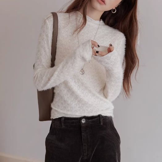 textured knit pullover 14173