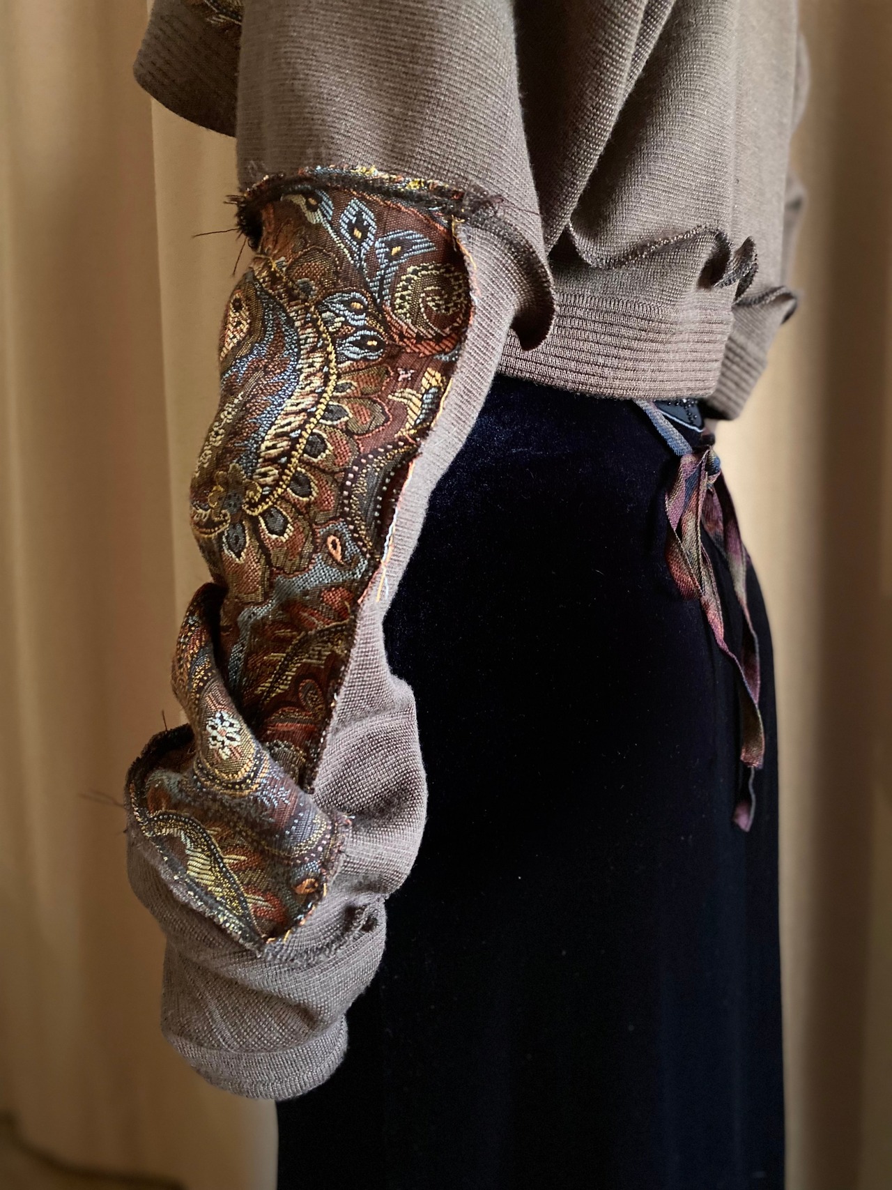 jacquard design remake knit cardigan-3735-10