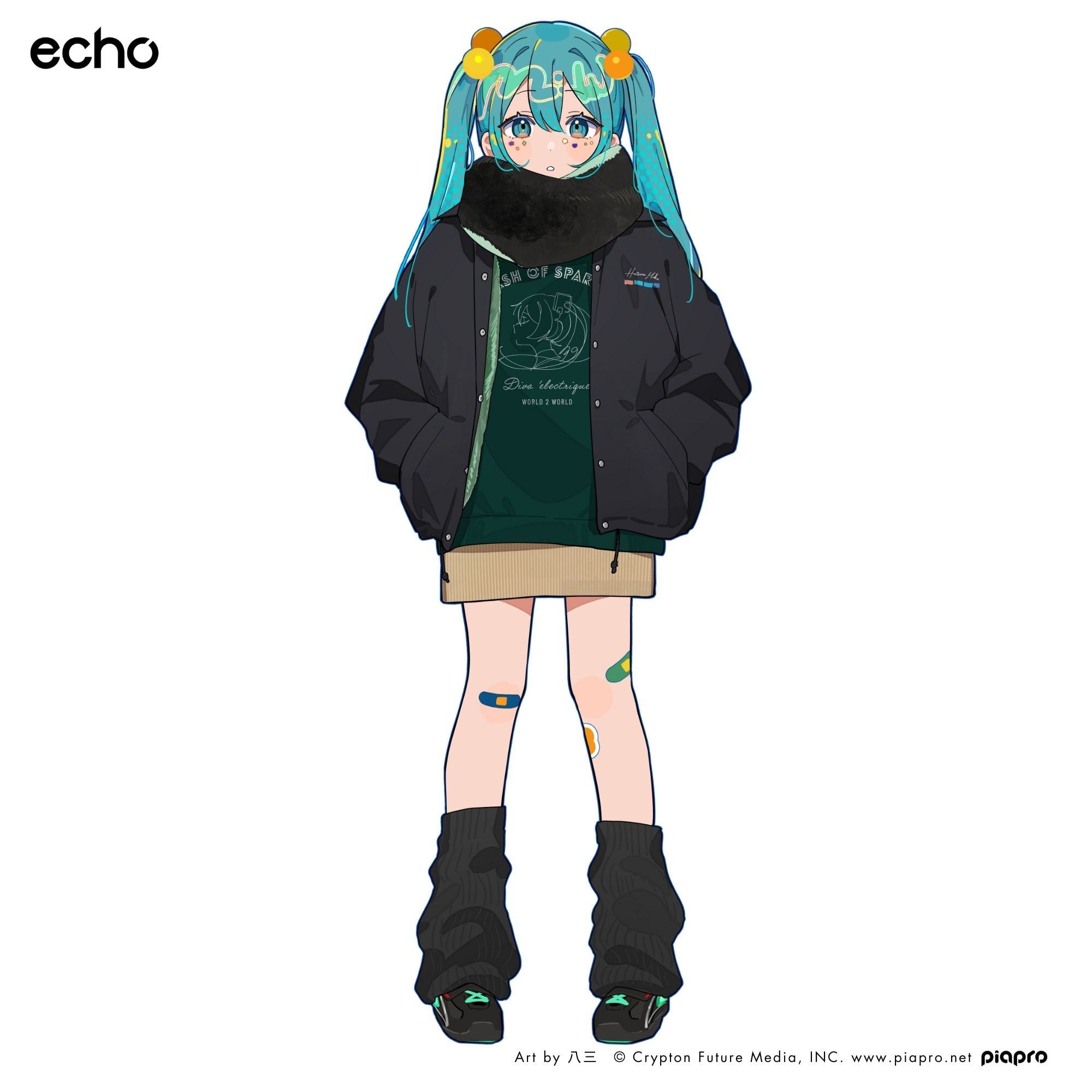 初音ミク ボアコーチジャケット | echo