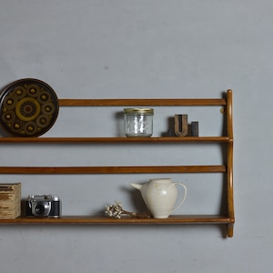 Ercol Hanging Plate Rack  / アーコール ハンギング プレートラック〈ウォールシェルフ・ウォールラック・棚・飾り棚・アンティーク・ヴィンテージ〉110645