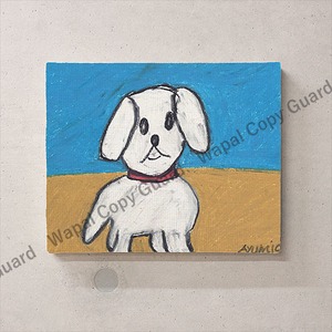 アートパネル アートボード ファブリックパネル おしゃれ 【沖野あゆみ 可愛い子犬】 サイズ：F3（273mm×220mm） 壁掛け 絵 絵画 インテリア アートフレーム