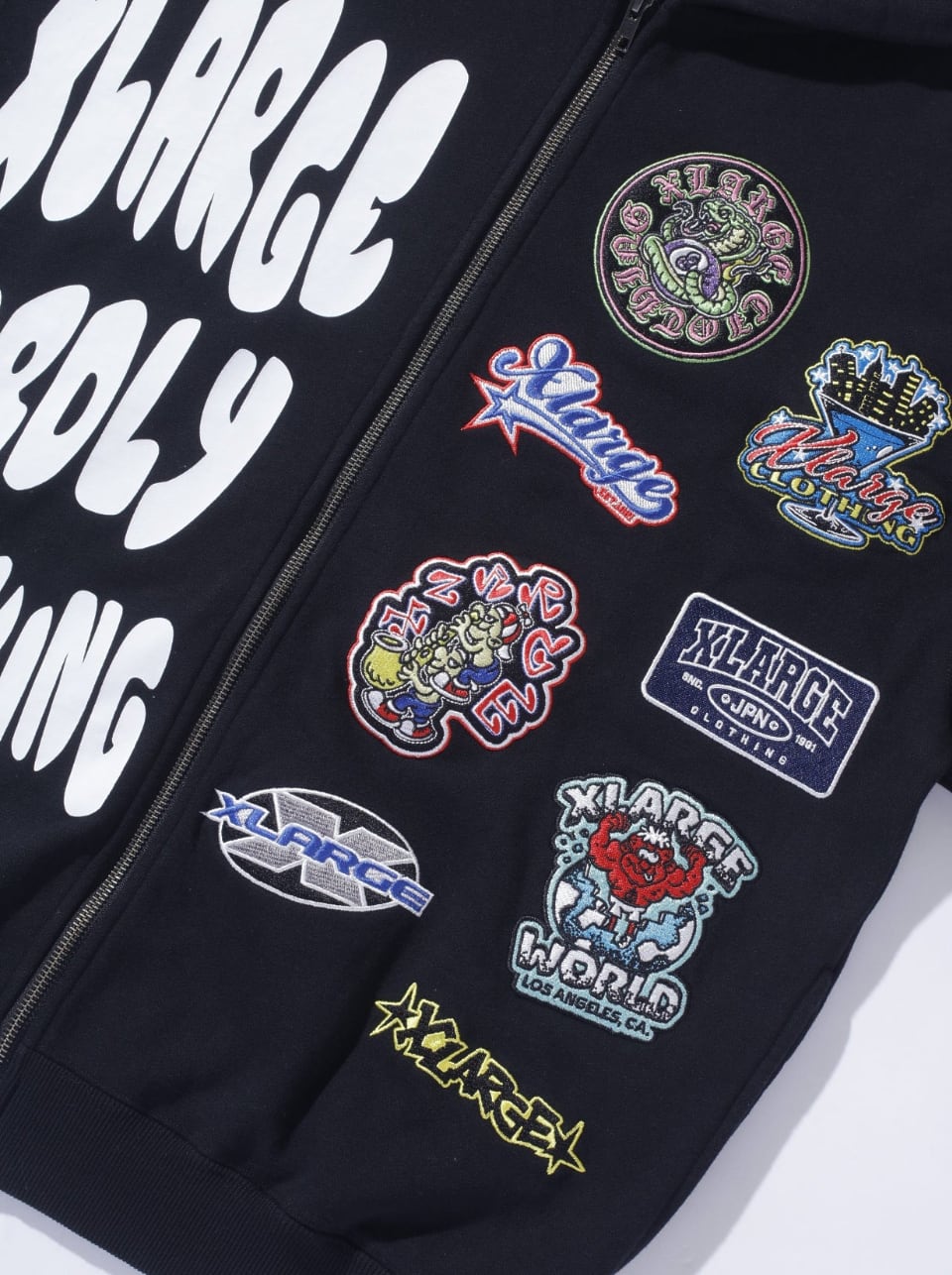 XLARGE MULTI LOGO ZIP UP HOODED SWEATSHIRT | バイシクルショップ