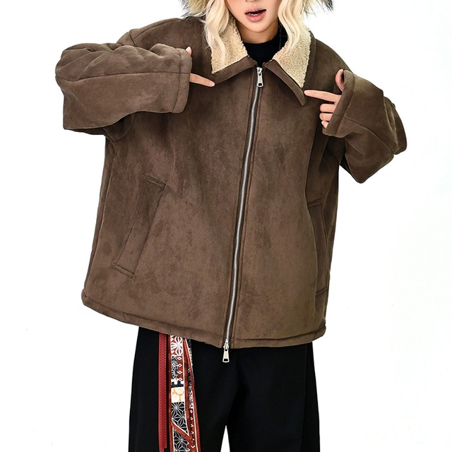 ボアライニングフェイクスエードジャケット 2col R01177