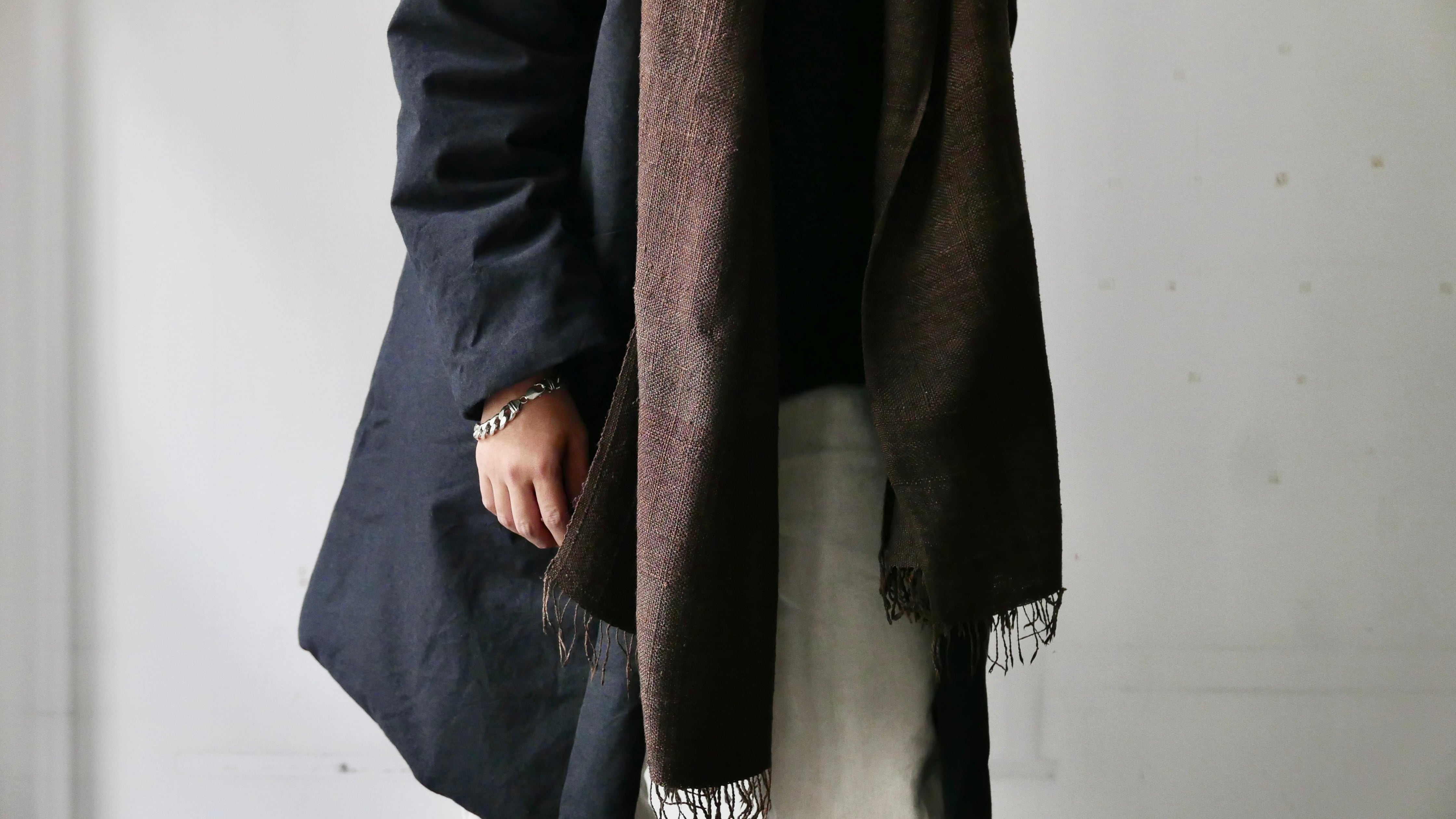 MITTAN (ミタン) CT-46 丹前コート2 墨黒(杢調チャコールグレー ) / 大阪 ウォールズアンドブリッジ