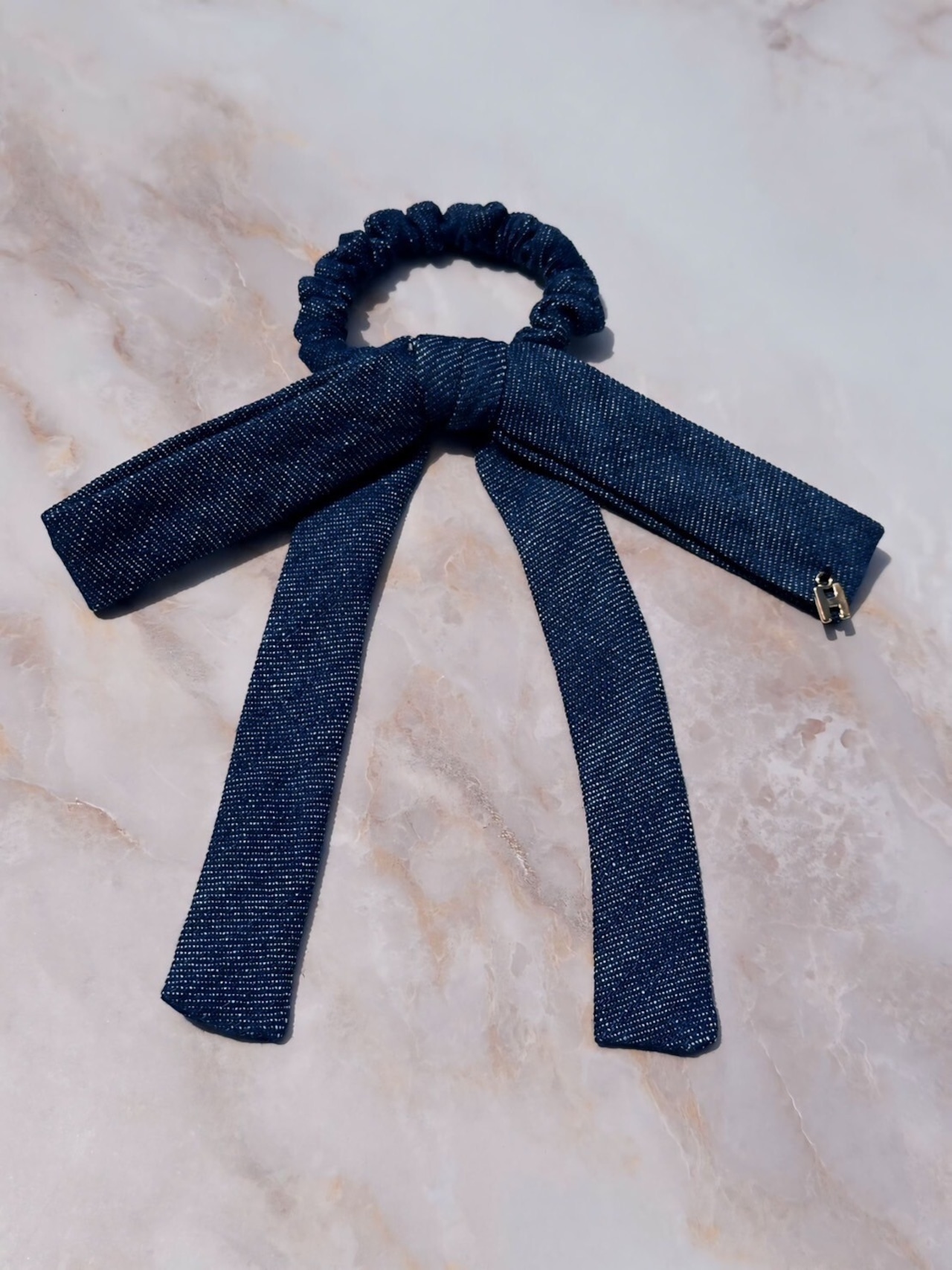 デニムリボンシュシュ