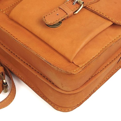 ヌメ革ビジネスバッグ 2WAYショルダーベルト付 タンニンなめし