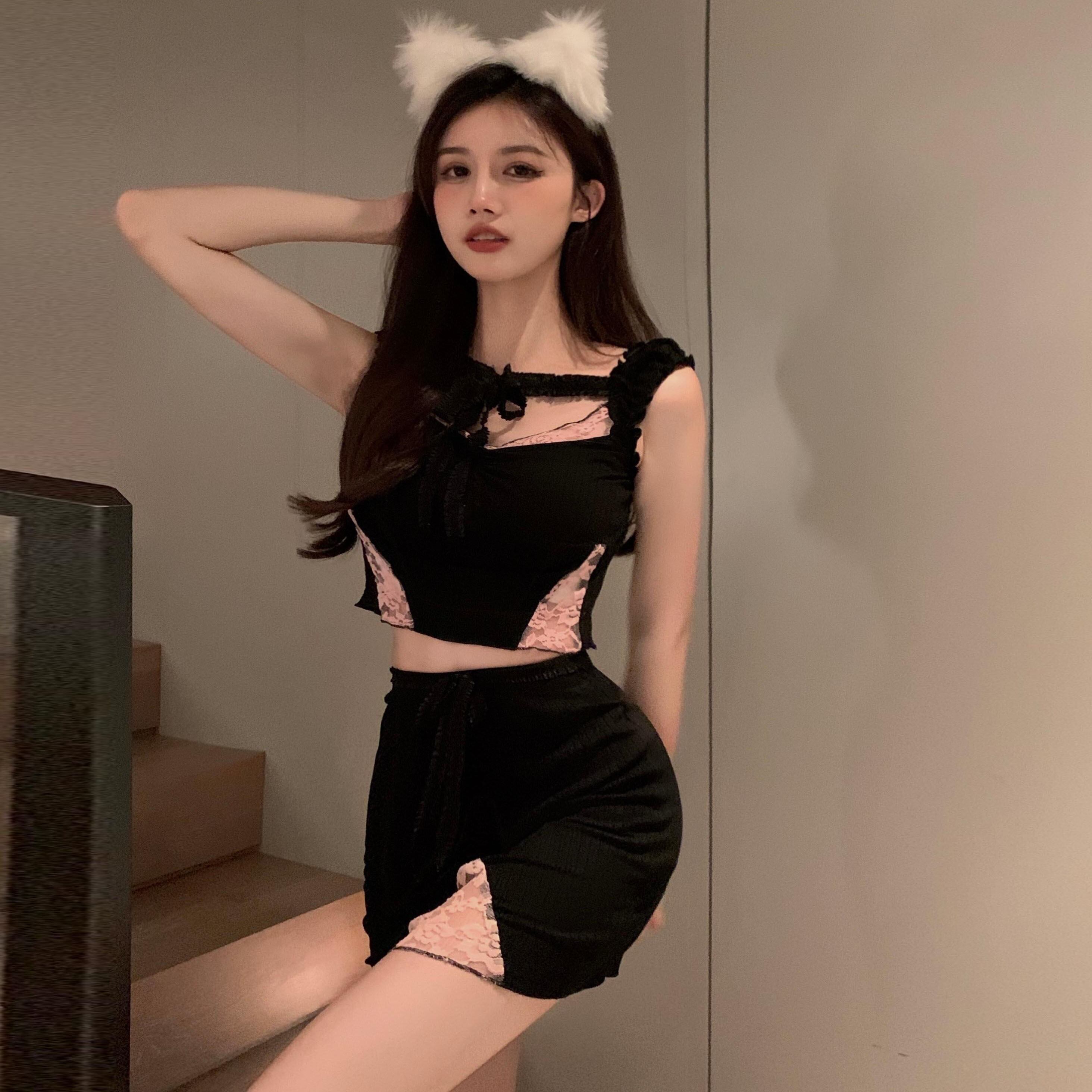 サマーレーストップス スカート 夏物 ステッチ ハンチェンe13154133615