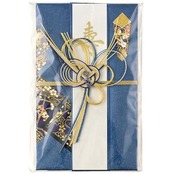 マルアイ 祝儀袋 結婚式 デザイン 和風 大金 青 1枚 キ-658B