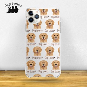 【 ゴールデンレトリバー 水彩画風 毛色1色 】 パターン柄 スマホケース 犬 ペット うちの子 Android対応