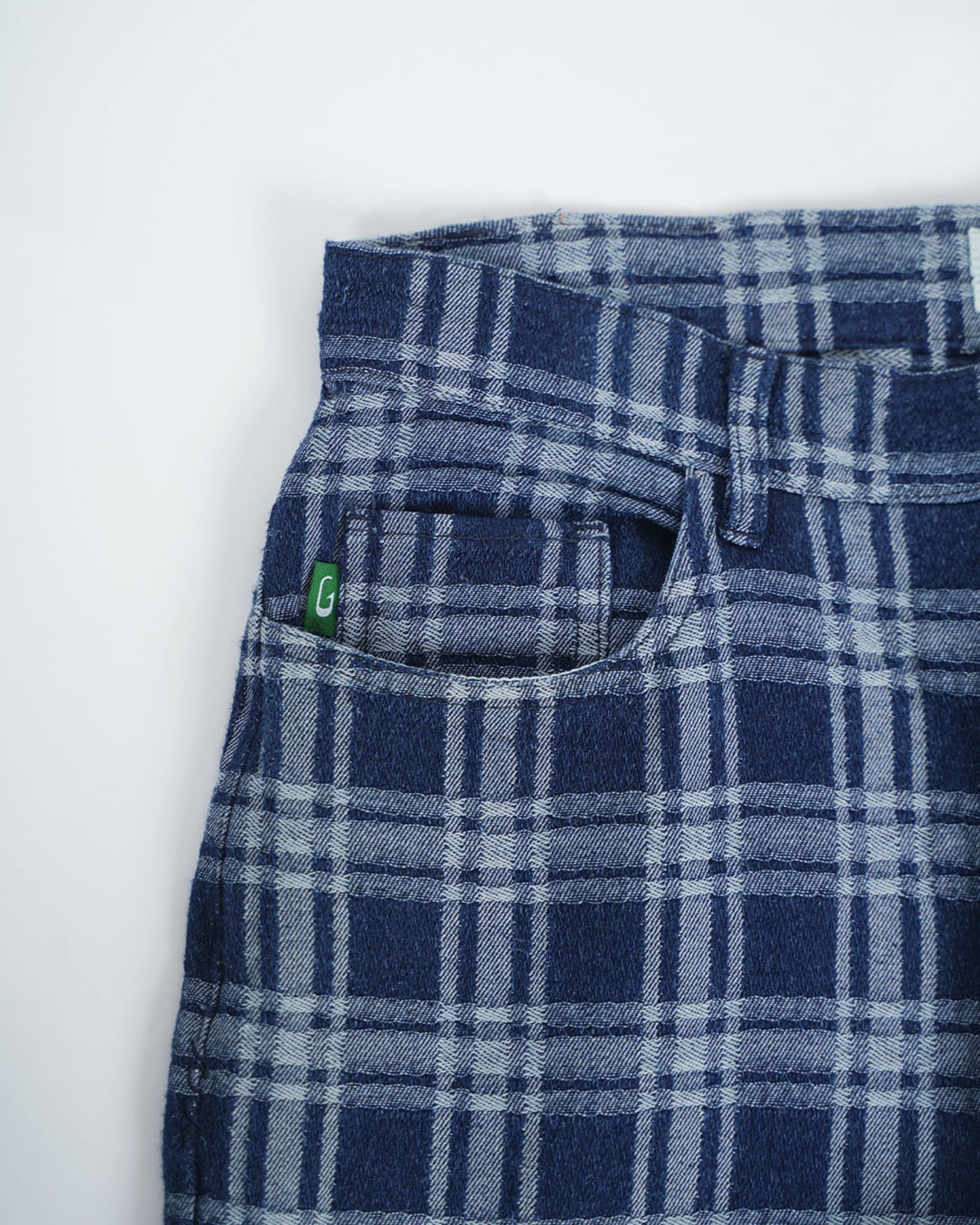 【#Re:room】CHECK DENIM WIDE PANTS［REP331］