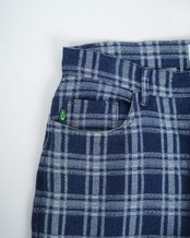 【#Re:room】CHECK DENIM WIDE PANTS［REP331］