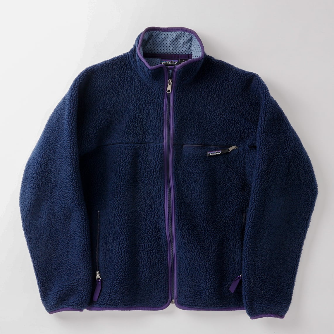 レア 90年モノ patagonia ベビーレトロカーディガン ナットパープル 