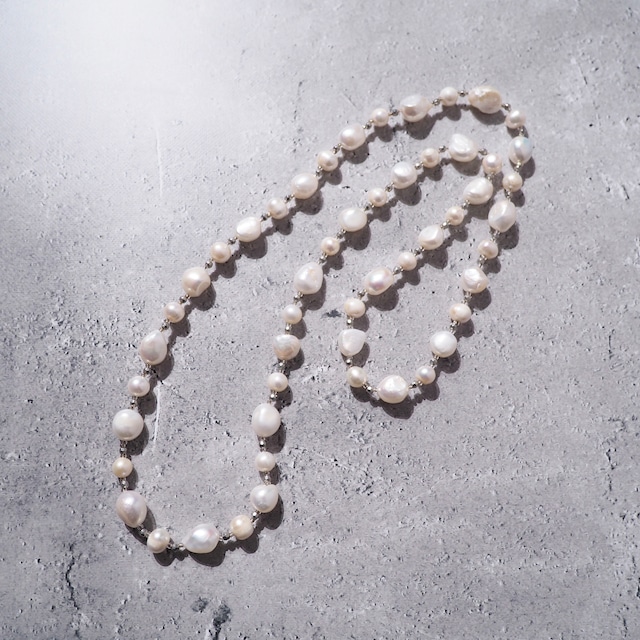 Baroque pearl combinations long necklace バロックパール ネックレス