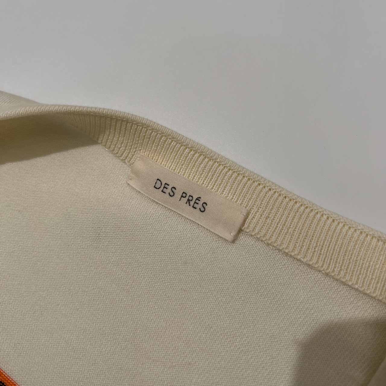 デプレ DES PRES トゥモローランド ボーダー柄 ハイゲージ コットンニット カーディガン F フリーサイズ /レディース/薄手