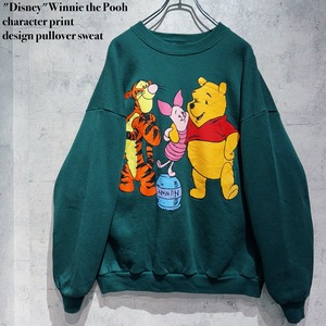 "Disney"Winnie the Pooh character print design pullover sweat