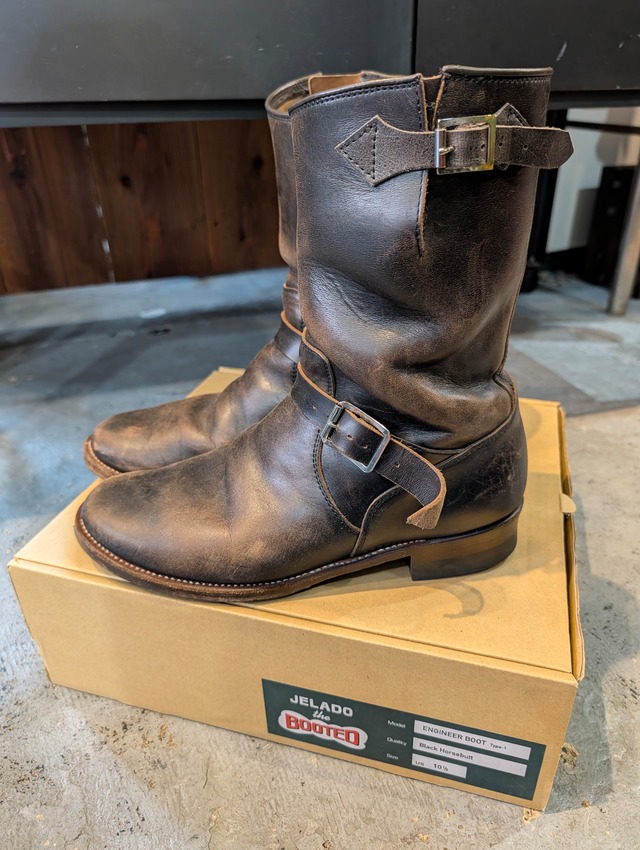 ［USED］JELADO Engineer Boots Black Horsebutt/ 10.5/28.5cm
