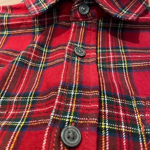 【Eddie Bauer】長袖シャツ ネルシャツ 赤チェック Lサイズ エディーバウアー アウトドア US古着 アメリカ古着