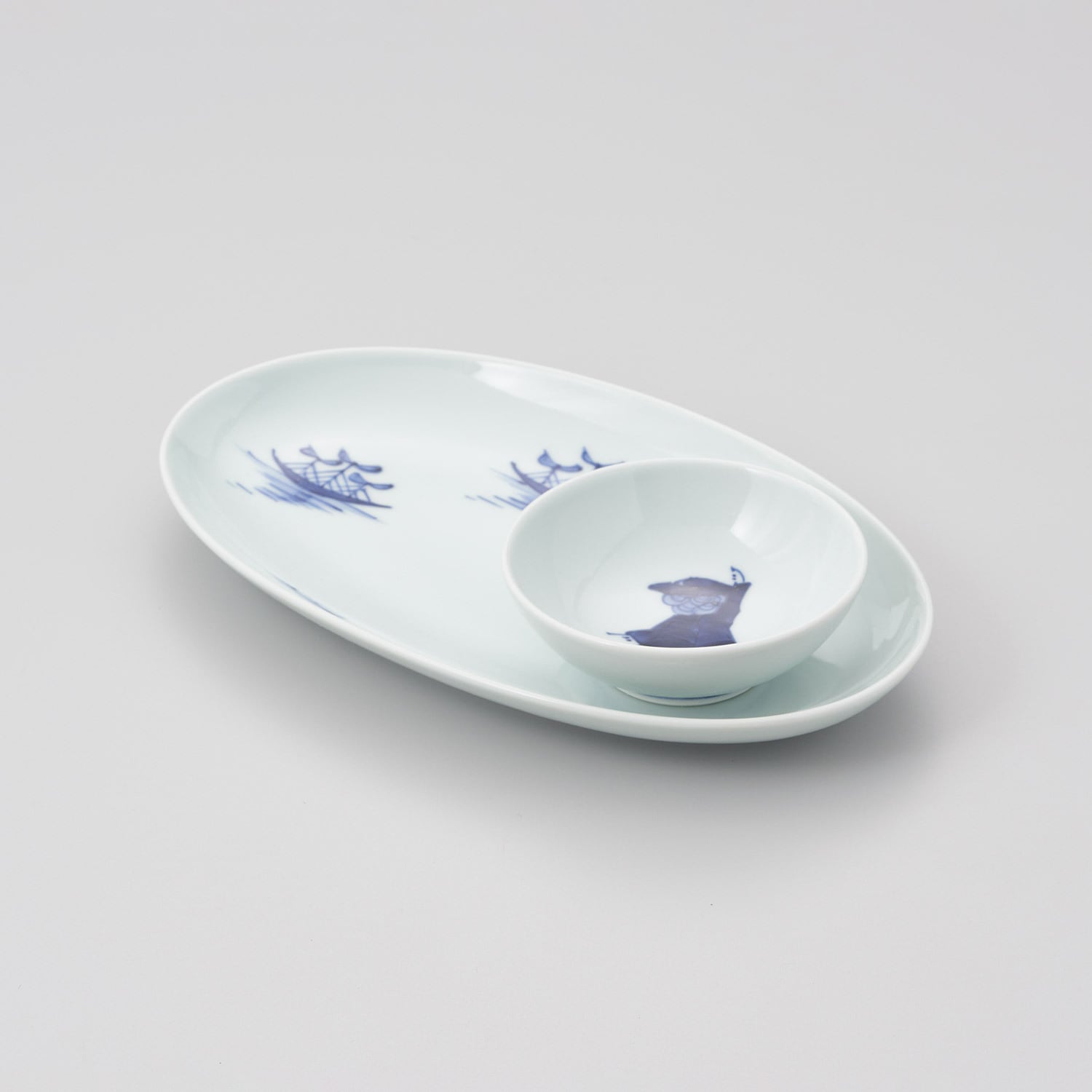 青花のお皿2枚￼￼ 和食器　匠シリーズ