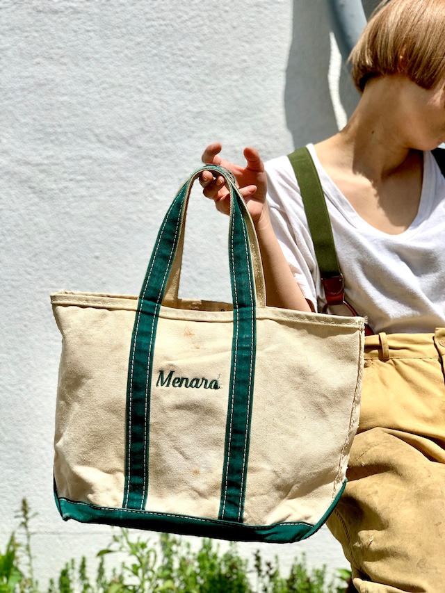 90’s−old “L.LBEAN” “canvas tote bag” “BOAT&TOTE” “Menara”size M