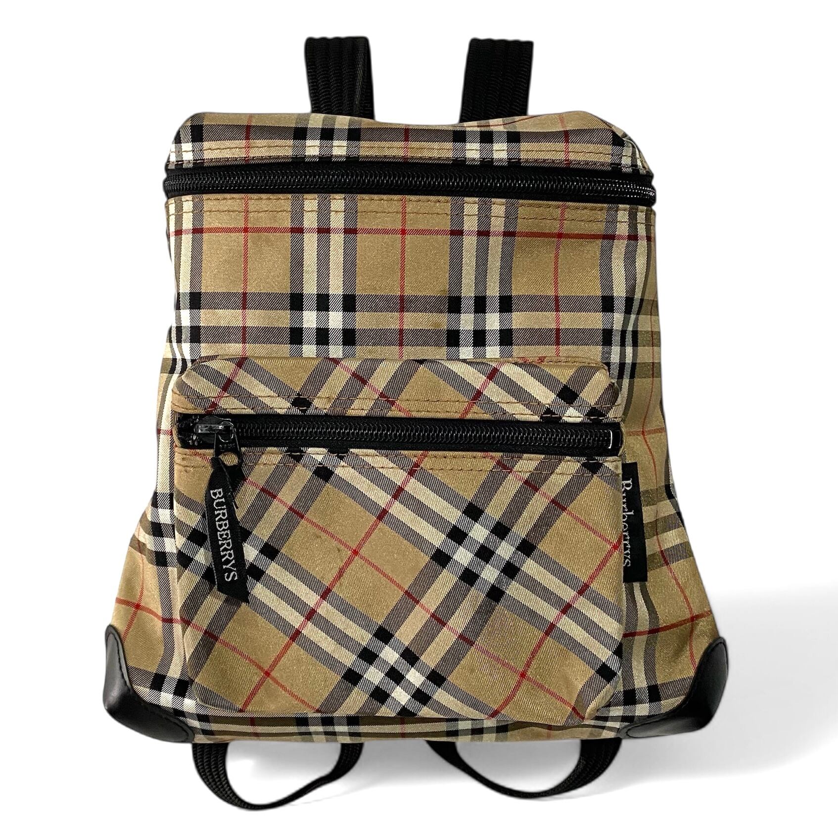 節約 Burberry チェック柄 リュック 洗練された逸品》【Burberry