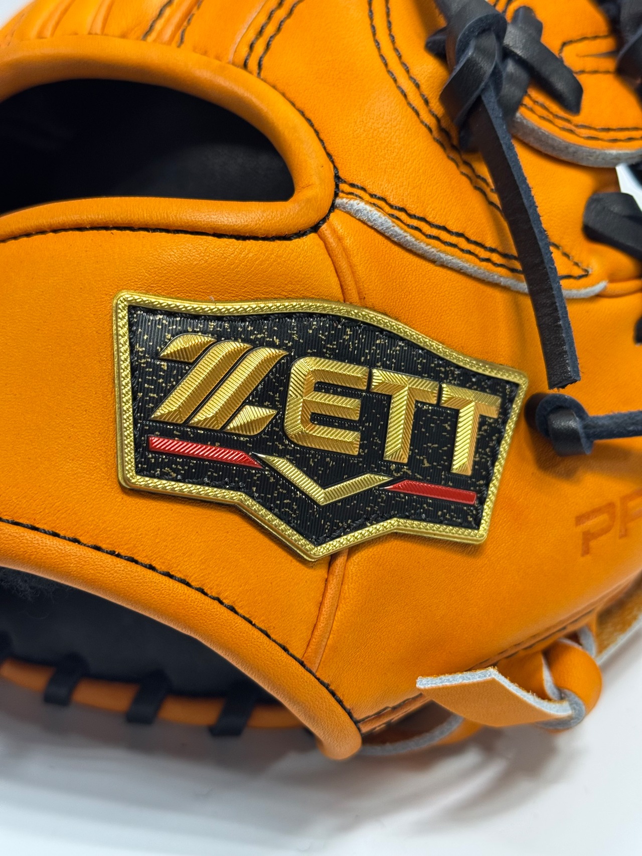 ZETT PROSTATUSｰゼットプロステイタス　michii supreme order 硬式グローブ　ゼットミチイオリジナルグラブ　右投げ用　246型　（吉川尚輝選手モデル）　オレンジ×ブラック　91・画像8
