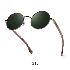 Wood Temple Round Sunglasses / ウッド テンプル ラウンド サングラス