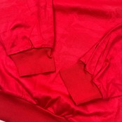 90s Christian Dior SPORTS クリスチャンディオール フィッシュ柄 長袖 ポロシャツ L/レッド レディース ビンテージ