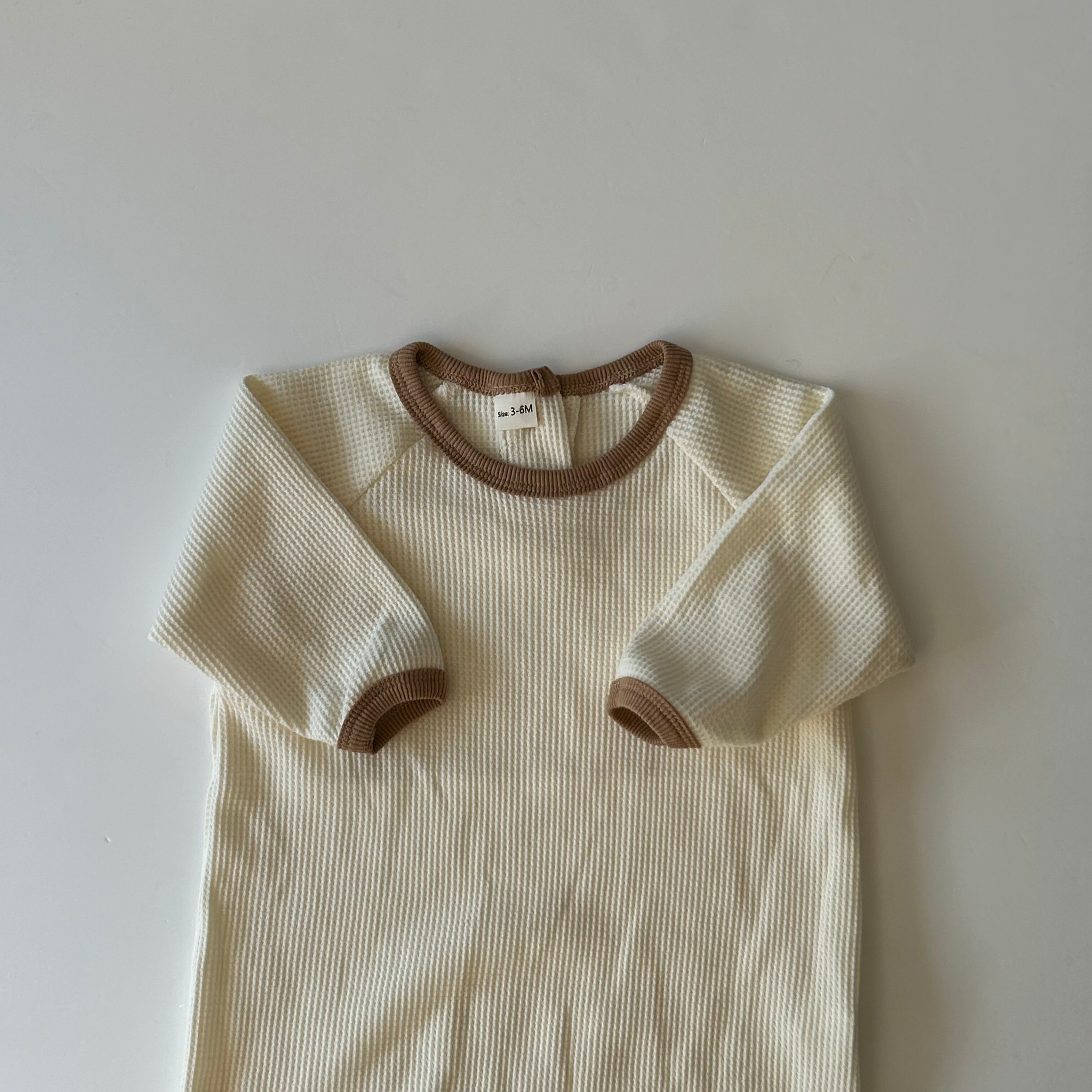 waffle bicolor rompers