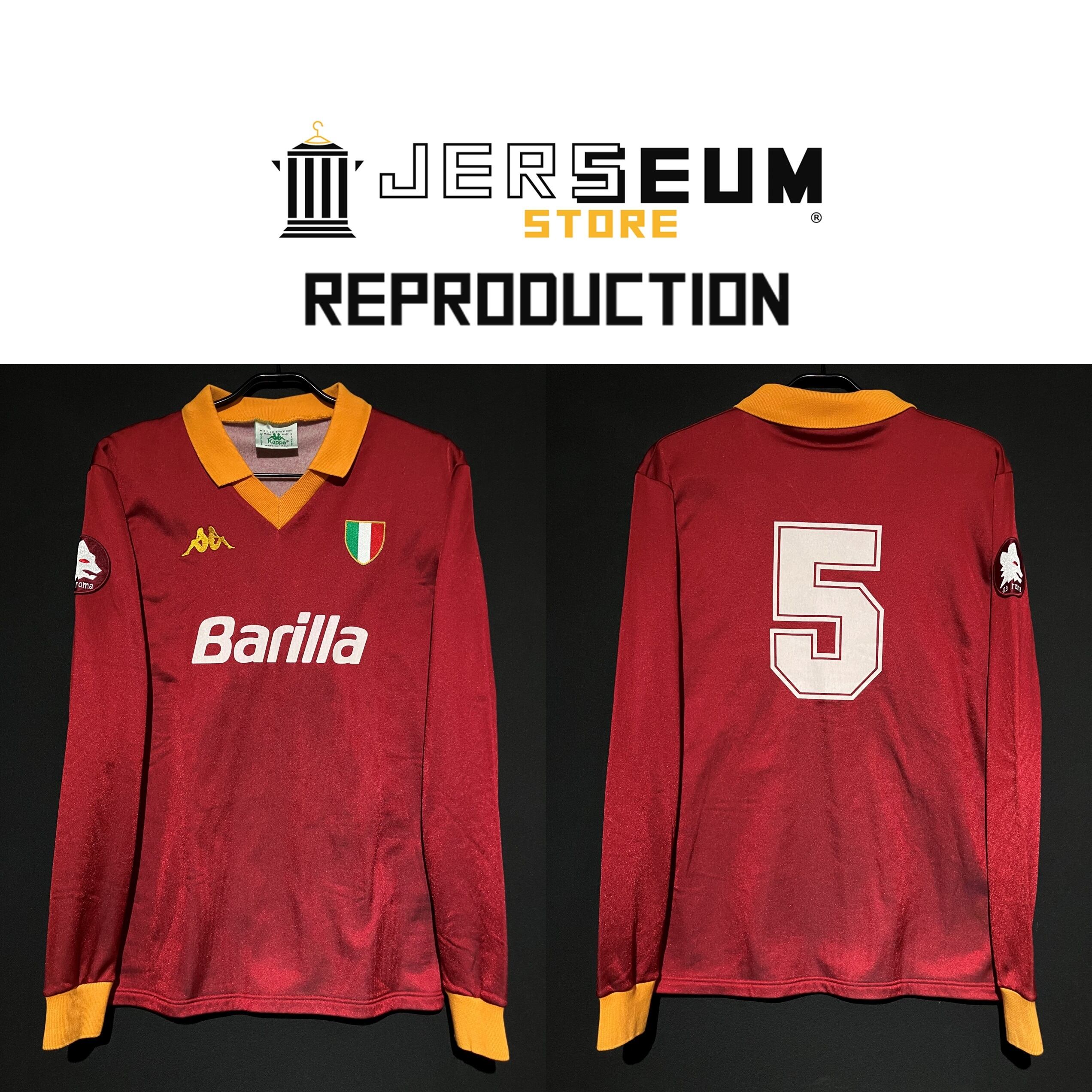 当時物 83-84 ASローマ（H）＃5 ファルカン M1727m 1983/84】 / A.S. Roma（H） / Condition：Preowned / Grade：7 / Size