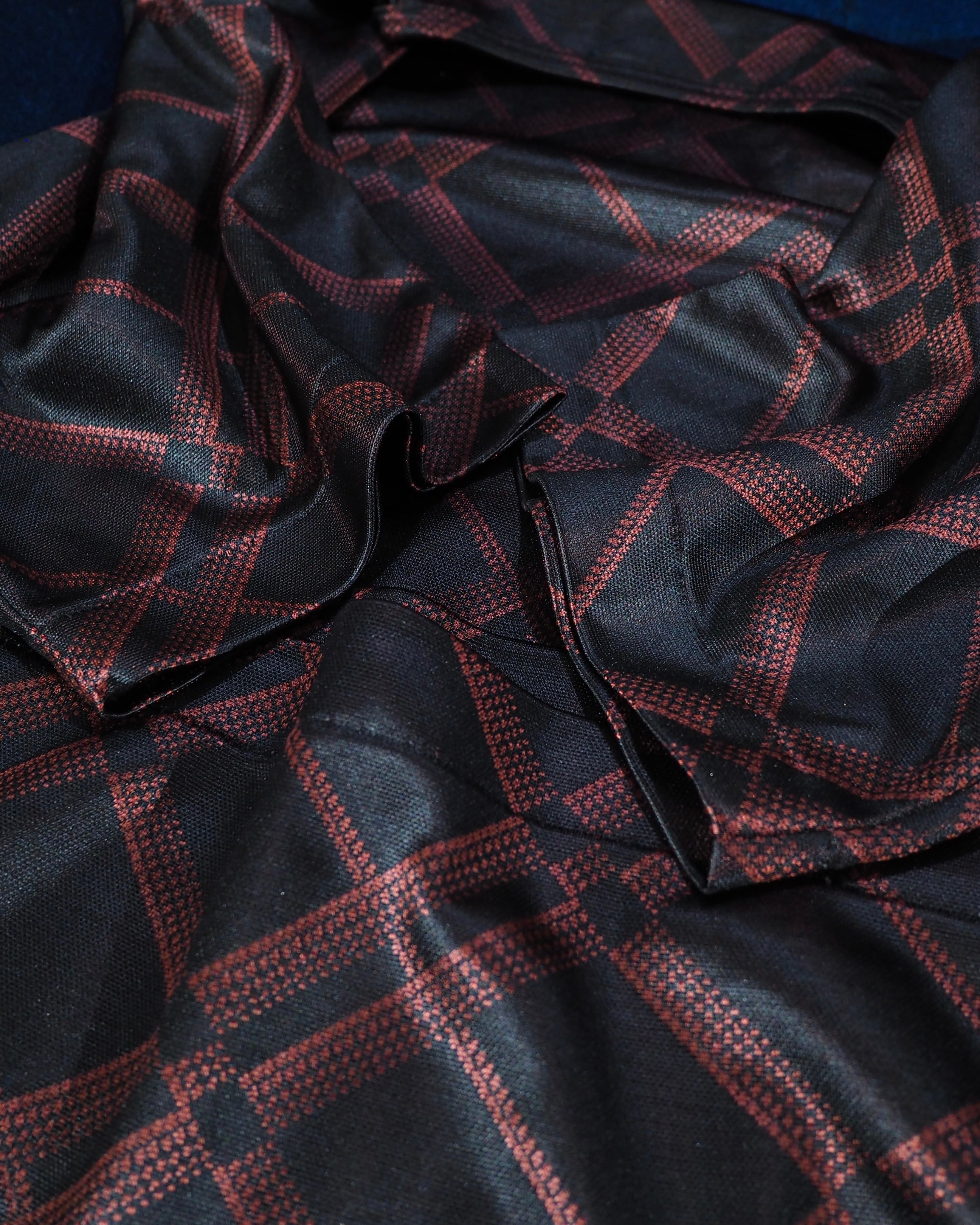 1995s " JEAN PAUL GAULTIER HOMME objet " Gloss Stretch Plaid pattern Archive Tee