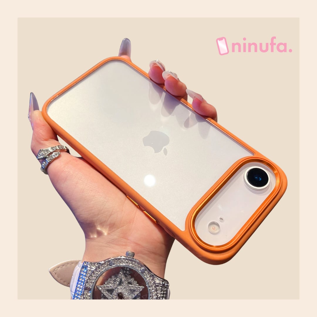 【iPhone17~12まで対応】選べるカラーフレーム◎シンプル クリアケース メタル保護フレーム ユニセックス 透明 カラバリ7色 スマホケース ND-16534