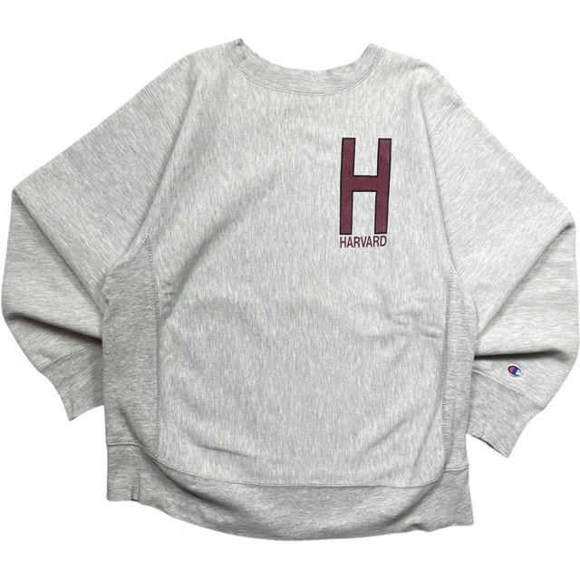 《XL》 champion チャンピオン reverse weaveリバースウィーブ スウェット  カレッジプリント 染み込みプリント ハーバード大学 グレー トリコタグ USA製 80年代 vintage no.9634
