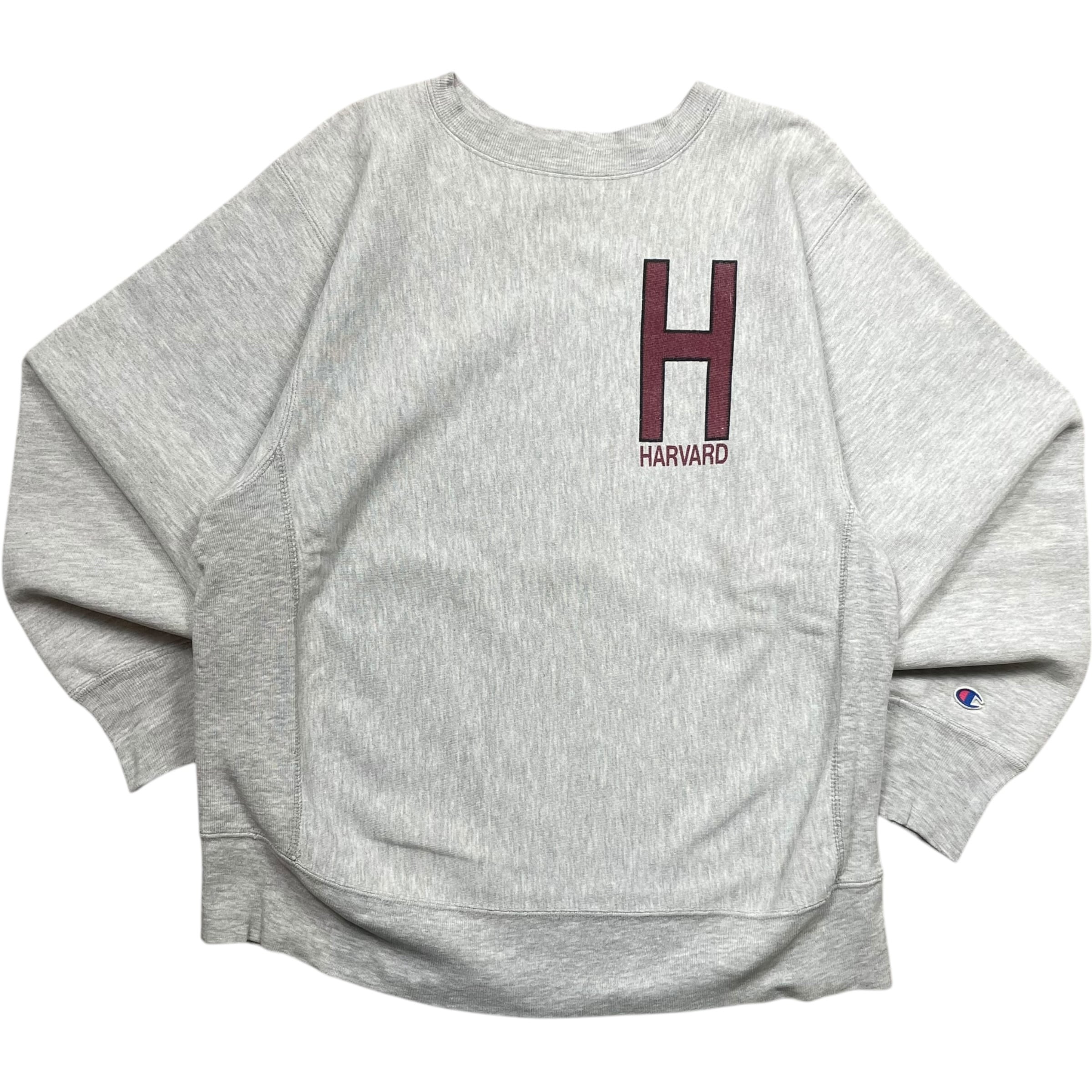 《XL》 champion チャンピオン reverse weaveリバースウィーブ スウェット カレッジプリント 染み込みプリント ハーバード大学 グレー トリコタグ USA製 80年代 vintage no.9634