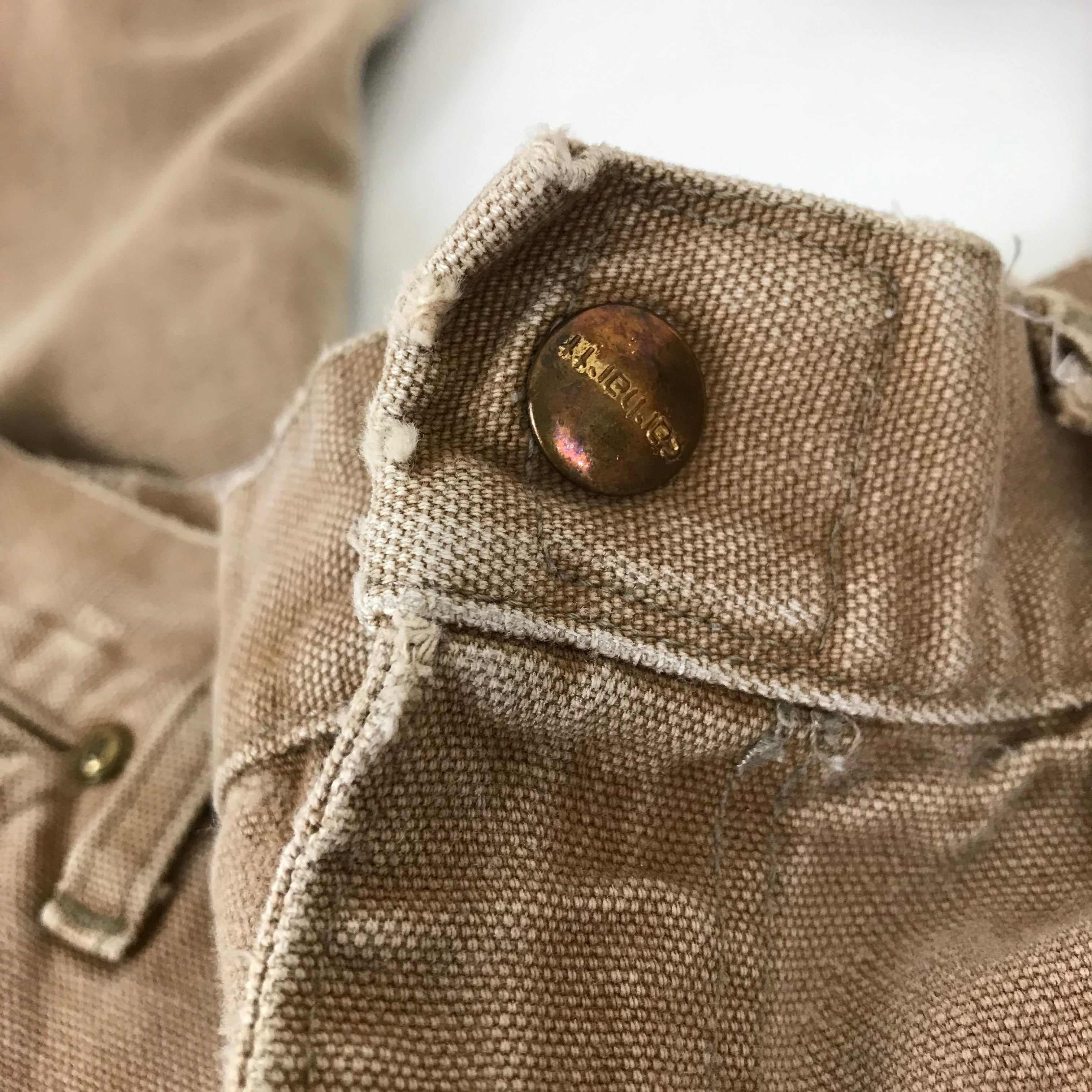 雰囲気抜群 USA製 70s〜80s vintage Carhartt ダブルニーダック地 ...