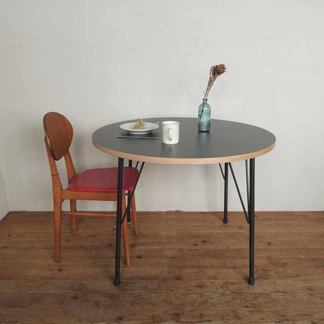 Original ROUND TABLE / MELAMINE /  900 /  D.GRAY