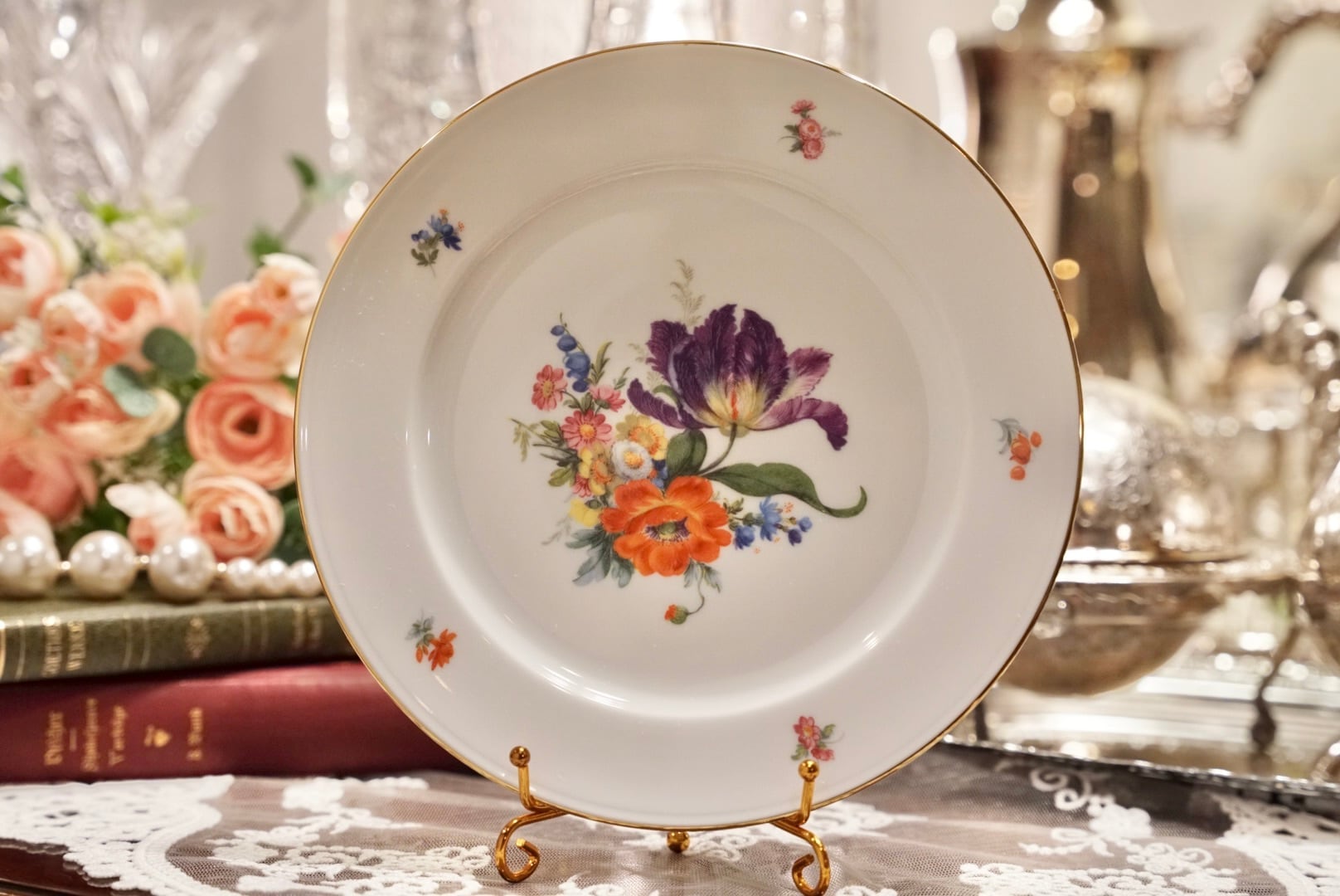 【Fürstenberg】フェルステンベルグ Bunte Blume ブンテ・ブルーメ 19cm ケーキ皿