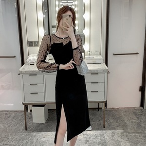 ワンピース ドレス レディース 送料無料 2色ドットチュールワンピース タック ドレープ タイトワンピース 透け感 長袖 ハイウエスト ひざ丈 フレアスリーブ 水玉 ドット リボン おしゃれ ロマンチック ガーリー キュート かわいい こなれ感 スタイル 小顔見せ 着痩せ 体形カバー インスタ トレンド きれいめ エレガント ギャザー シャーリング フレア レース シースルー 透け感 大人かわいい 上品 ブラック 結婚式 お呼ばれ 二次会 パーティー フォーマル イベント ドレス カジュアルドレス