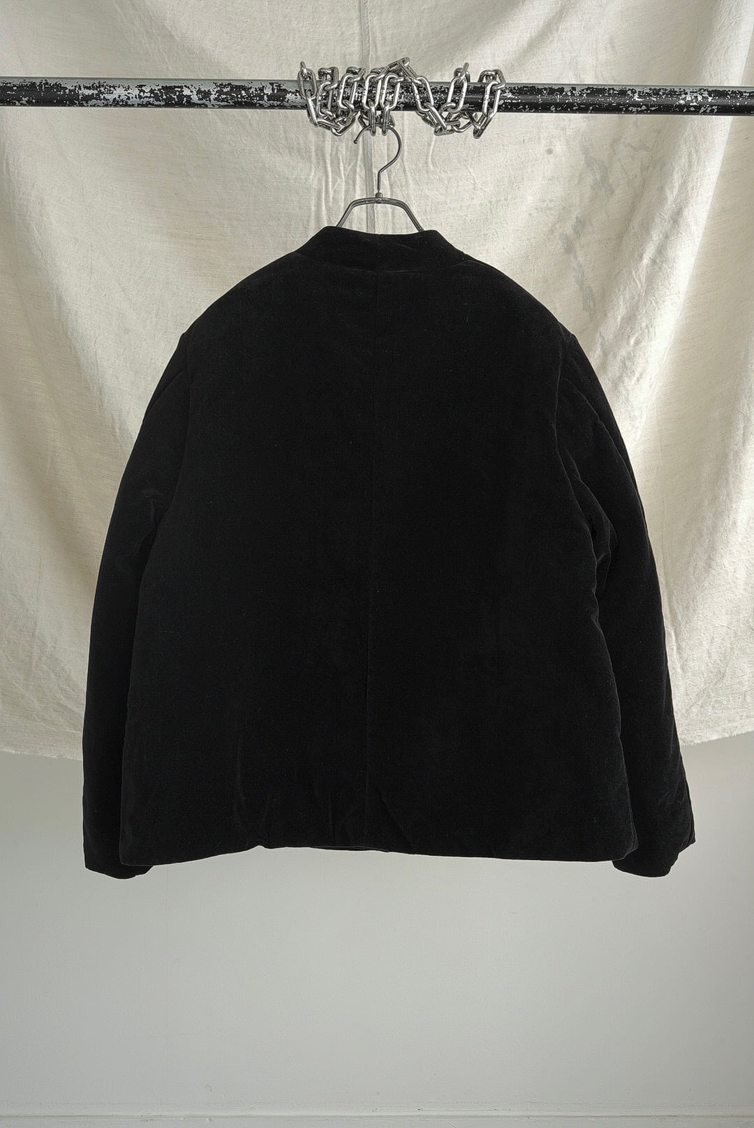 CHEZ VIDALENC - MINI COAT PADDED VELVET | Brownie